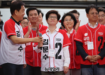 [포토] 지원유세 나선 강선영 의원