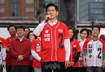 [포토] 우파 결집 호소하는 김문수 국민의힘 후보