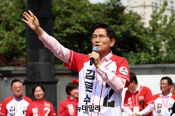 [영상] '대선 D-14' 지지호소하는 김문수 후보 