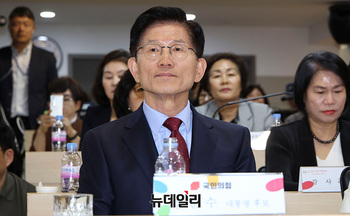 [포토] 정책협약식 참석한 김문수 후보 