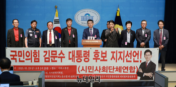 [포토] 시민사회단체연합 김문수 지지 기자회견