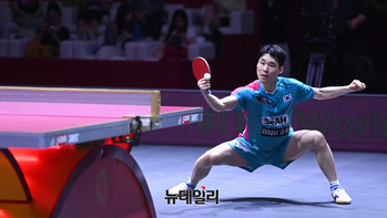 [포토] 장우진, 남자단식 16강서 패