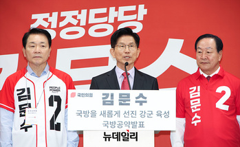 [포토] 국방공약 발표하는 김문수 후보 