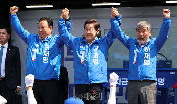 [포토] 당진전통시장 찾은 이재명 후보 