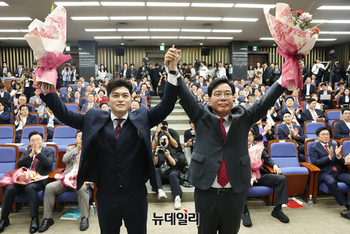 [포토] 국민의힘 신임 원내대표, 3선 송언석 당선