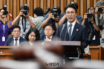 [포토] 인사말 하는 김민석 국무총리 후보자