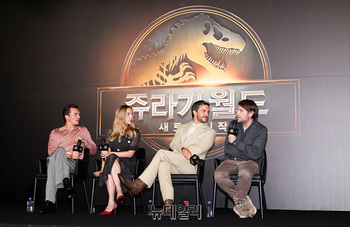 [포토] 영화 '쥬라기 월드 : 새로운 시작' 내한 기자간담회