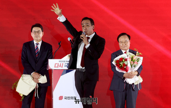 [영상] 당선소감 밝히는 김민수 국민의힘 신임 최고위원