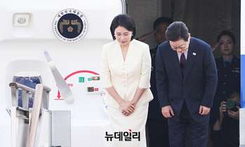 [포토] 3박 6일 순방 떠나는 이재명 대통령 