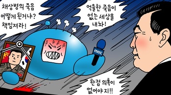 [윤서인의 뉴데툰] 거울 치료