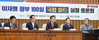 [포토] 국정 파탄 실정 토론회서 발언하는 송언석