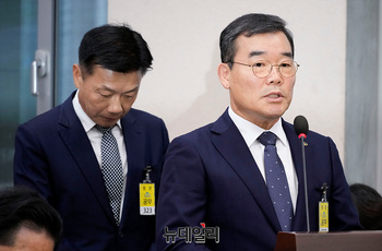 [포토] 국정감사 출석한 김보현 대우건설 대표