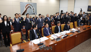 [포토] 과방위 국정감사서 선서하는 일반 증인들