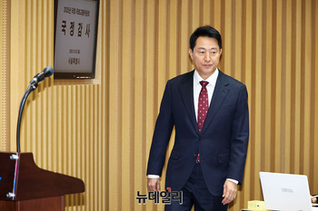 [포토] 국정감사 입장하는 오세훈 시장 