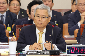 [포토] 국회 출석한 김동철 한국전력공사 사장