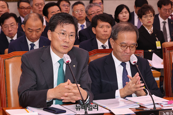 [포토] 국정감사 출석한 강태영 농협은행장