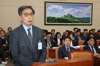 [포토] 국정감사 출석한 박영우 전 대유위니아그룹 회장