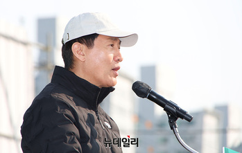 [포토] 기공식서 축사하는 오세훈 서울시장 