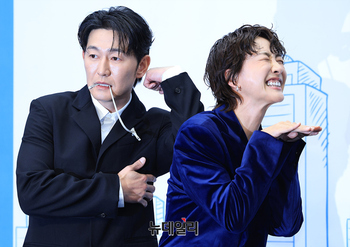 [영상] 진서연-허준석 '총 칼 없는 첫 멜로에요'