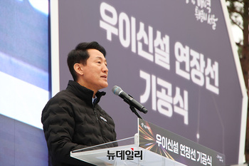 [포토] 기공식서 인사말하는 오세훈 서울시장 