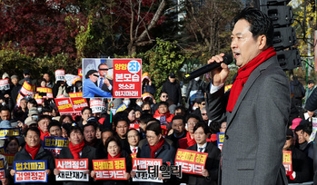 [영상] 인천서 연설하는 장동혁 대표 "하나돼 야당탄압 끝내자"