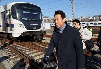 [포토] 창동차량기지 찾은 오세훈 서울시장 