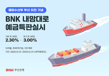 BNK부산은행, 최대 연 3% 금리 ‘BNK내맘대로 예금’ 특판 진행