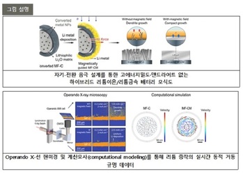 포스텍, 자석으로 리튬 제어···폭발 없는 꿈의 배터리 개발