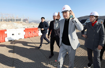 [포토] 반도체클러스터 건설현장 찾은 장동혁 대표 