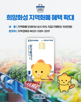 희망화성지역화폐, 누적 발행액 3조원 돌파