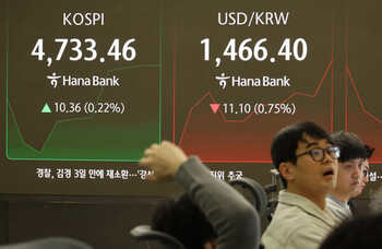 美 베선트 한마디에 원·달러 12원 털썩 … 환율, 1465원 출발