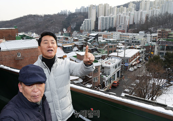 [포토] 신림7구역 현장 점검하는 오세훈 시장 