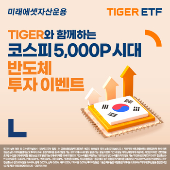 코스피 5000 탄력 받은 '반도체' … 미래에셋, TIGER ETF 투자 이벤트