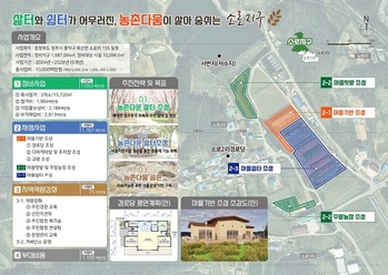 청주시, 옥산면 소로지구 농촌정비사업 기본계획 승인
