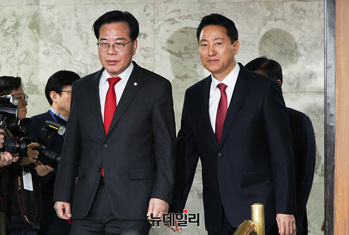 [포토] 부동산정책협의회 참석하는 송언석·오세훈 