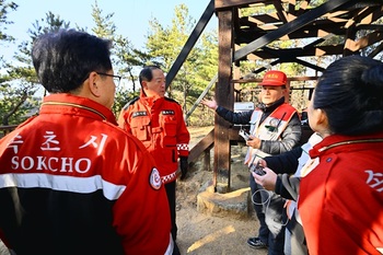 속초시, 산불위기경보 '경계' 발령에 따른 현장 대응 강화나서