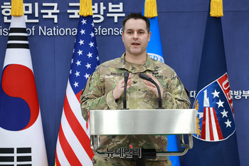 [포토] 자유의방패 연습계획 브리핑하는 주한미군사 공보실장