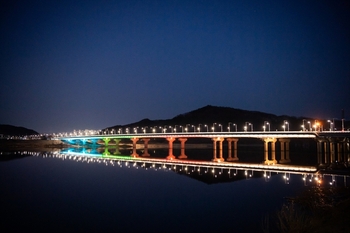 구미시, 산호대교에 경관조명 설치