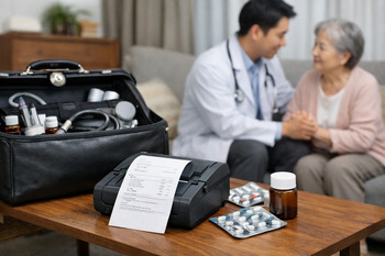 왕진 가방에 프린터까지? … 방문진료 현장서 '처방전 교부' 두고 속앓이 