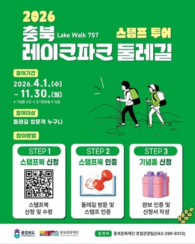 충북 호수 낀 둘레길 돌 때마다 '자개 뱃지' 받는다