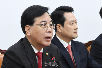 [포토] 최고위 참석한 송언석 국민의힘 원내대표