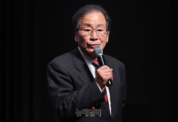 [포토] 한성감옥 제작발표회 참석한 원로배우 임동진 