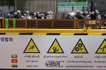 [포토] 빗물배수터널 공사현황 보고 받는 오세훈 서울시장