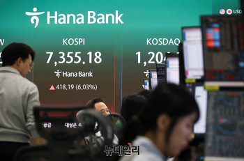[포토] 7,300선 돌파한 코스피
