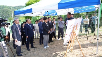 송미령 농식품부 장관, 춘천형 농촌 재생에너지 모델 솔바우마을 현장 방문