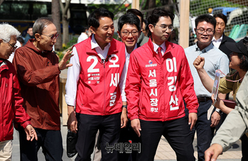 [포토] 청계천걷기행사 참석한 이명박 전 대통령