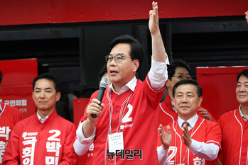 [포토] 지지 호소하는 송언석 원내대표 