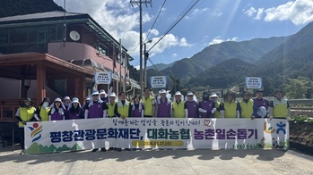 [포토뉴스] 대화농협, 평창관광문화재단과 영농철 농촌일손돕기 실시
