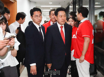 [포토] 노태악 중앙선관위원장 면담 마친 국민의힘 