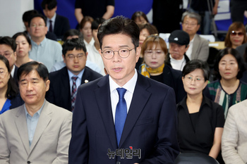 [포토] 정원오, 서울시장 선거 승복 선언